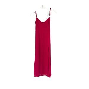 Reformation Dark Pink Side Slit Part Night out‎ Date Night Midi Dress Size 2